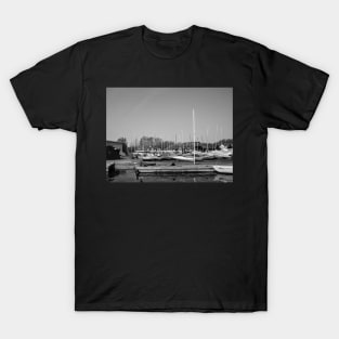 Moored boats on the Norfolk Broads T-Shirt